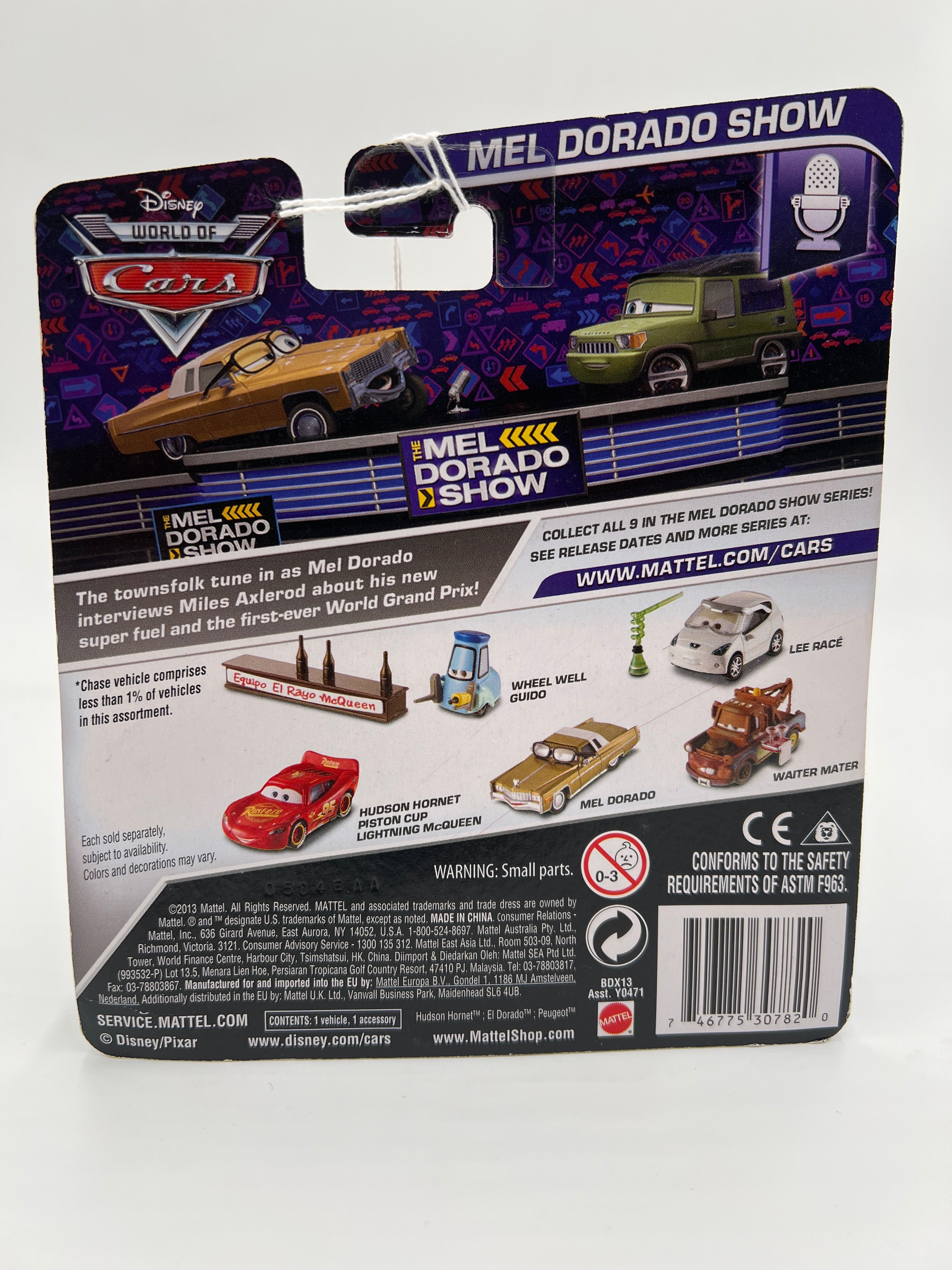 Disney Pixar The World of Cars #2 Mel Dorado Show Lee Race White