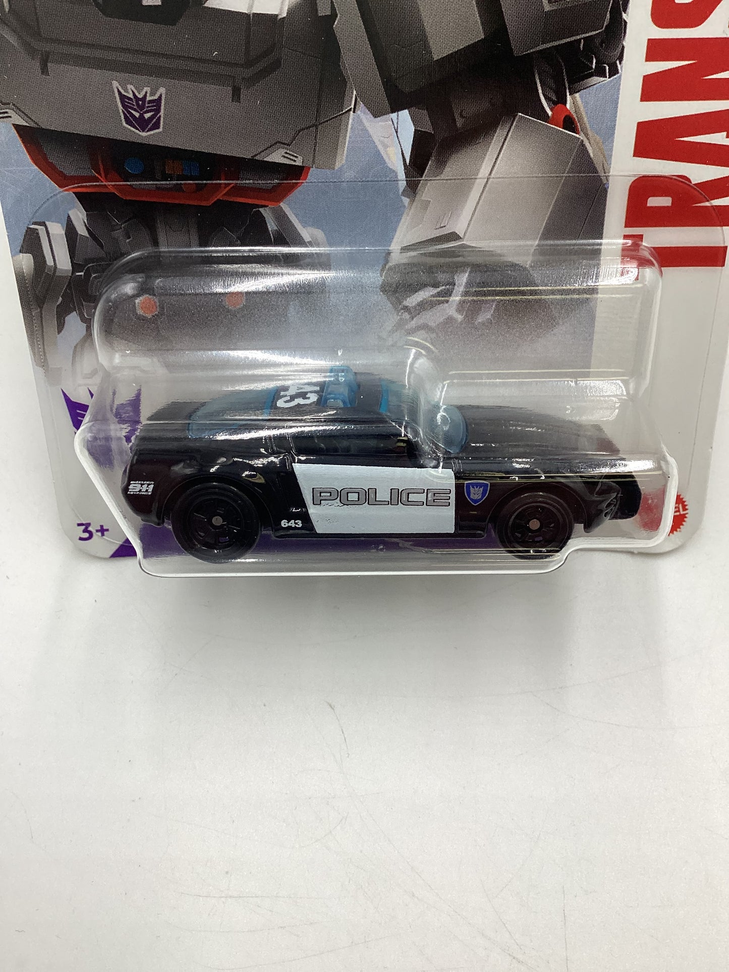 2024 Hot Wheels Transformers #3 Ford Mustang GT Police Black Walmart Exclusive 160G