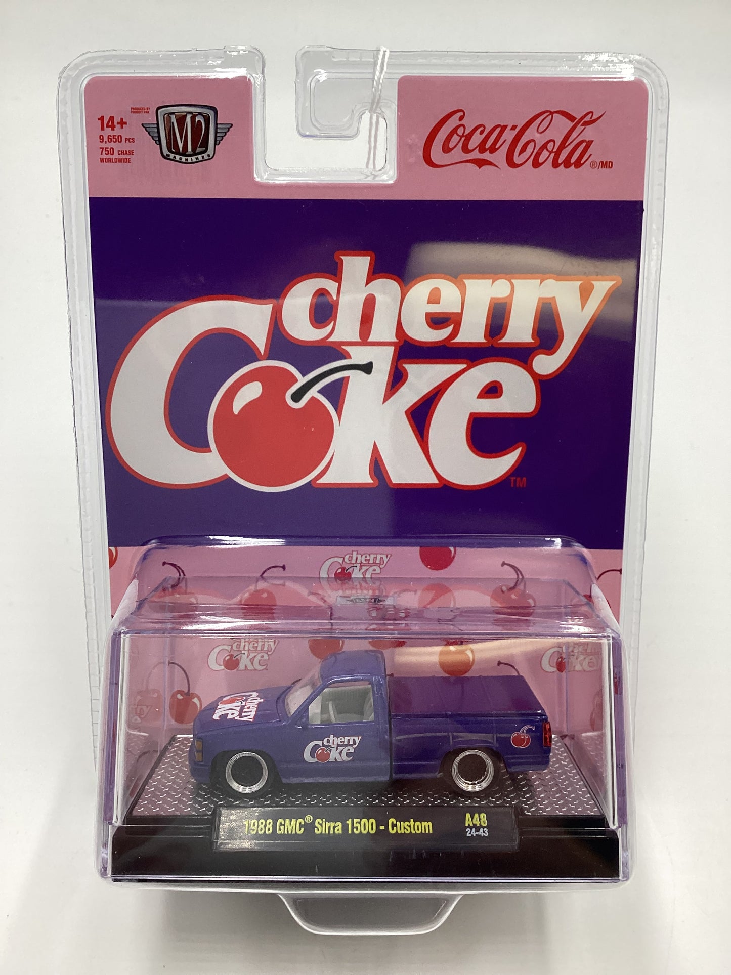 2024 M2 Machines Cherry Coke (Sirra Error) 1988 GMC Sierra 1500 Custom Purple 205E