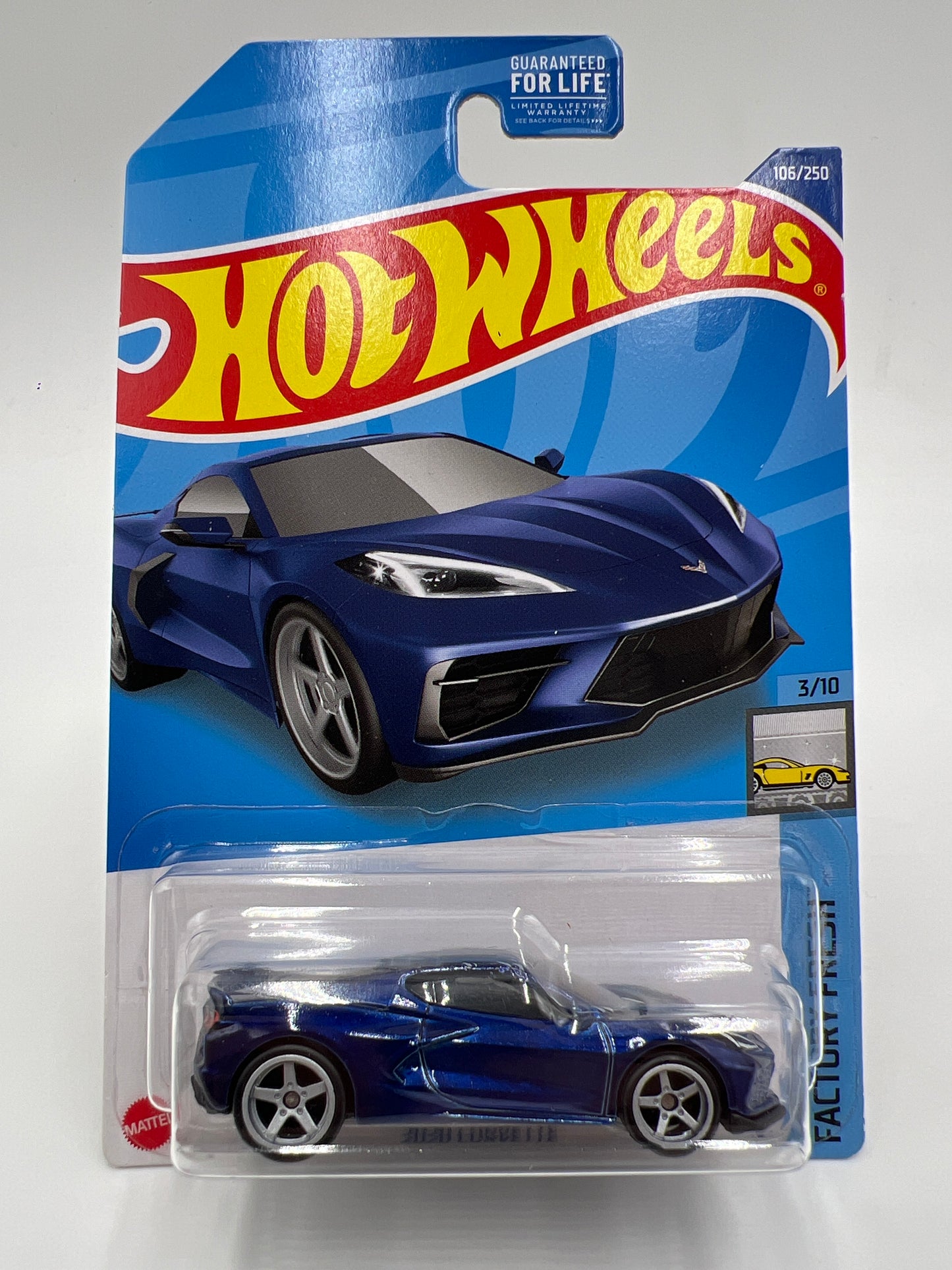 2022 Hot Wheels Super Treasure Hunt #106 2020 Corvette Blue W/Protector