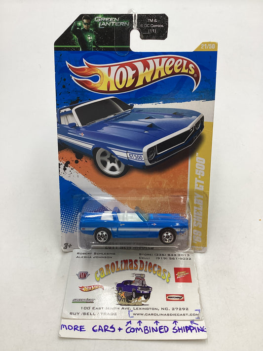 2011 Hot Wheels #21 69 Shelby GT-500 Blue Alt Card 23H