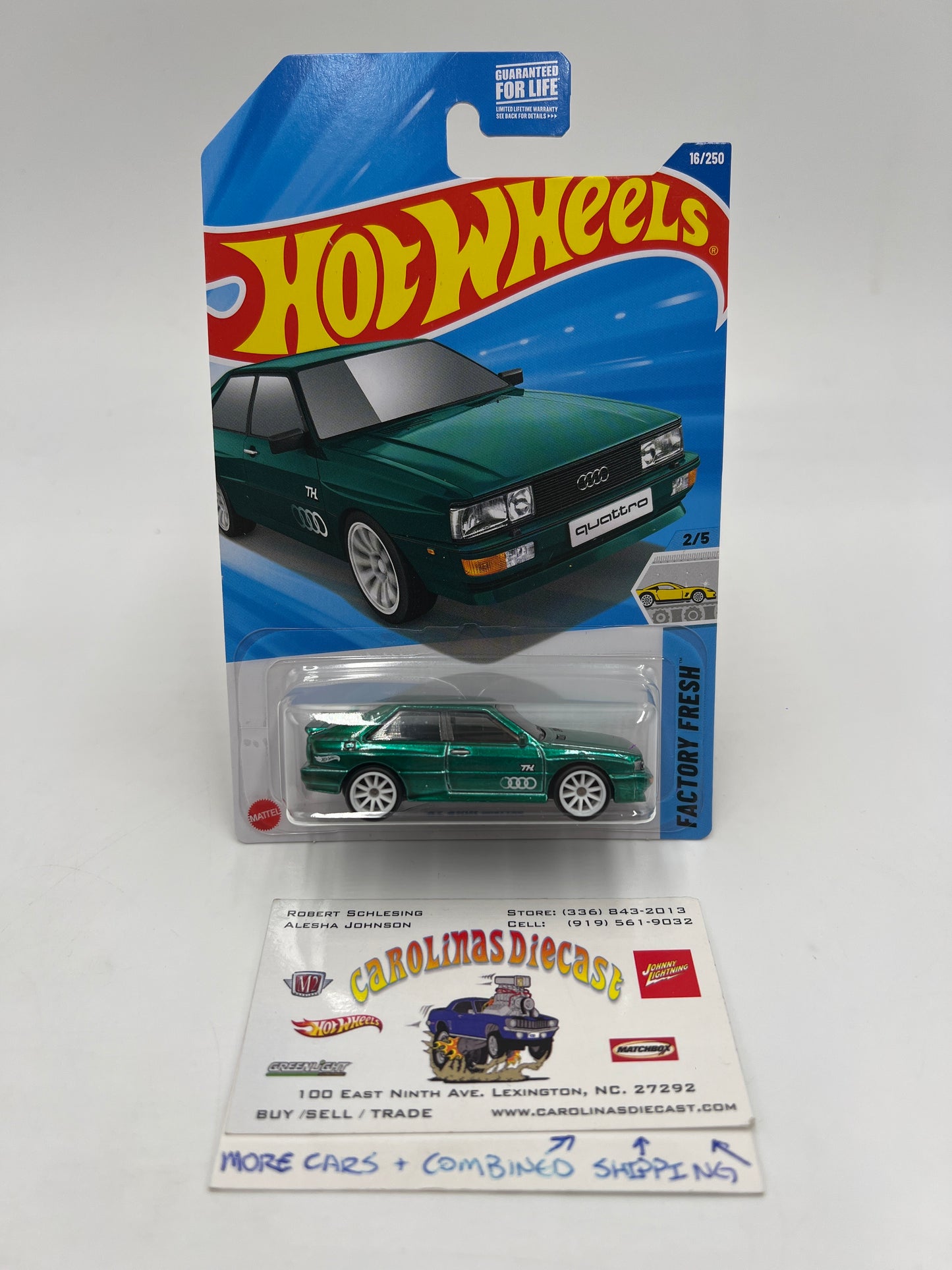 2025 Hot Wheels A Case Super Treasure Hunt #16 87 Audi Quattro Green W/Protector