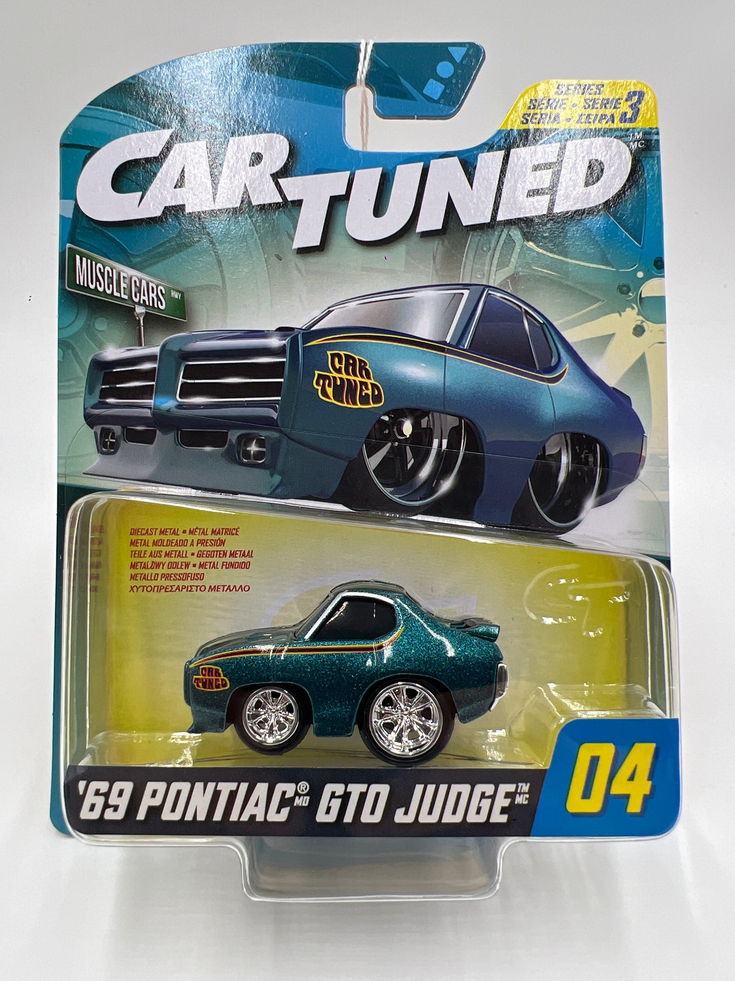 2025 MGA Car Tuned Series 3 #4 69 Pontiac GTO Judge Blue 179D