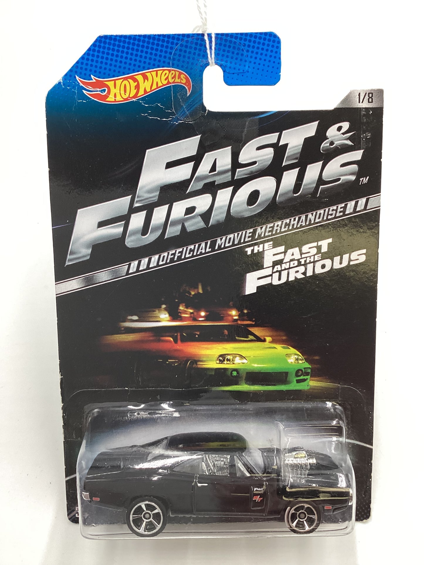 2013 Hot Wheels Fast and Furious #1 70 Dodge Charger R/T Black. Card Not Perfect 72F