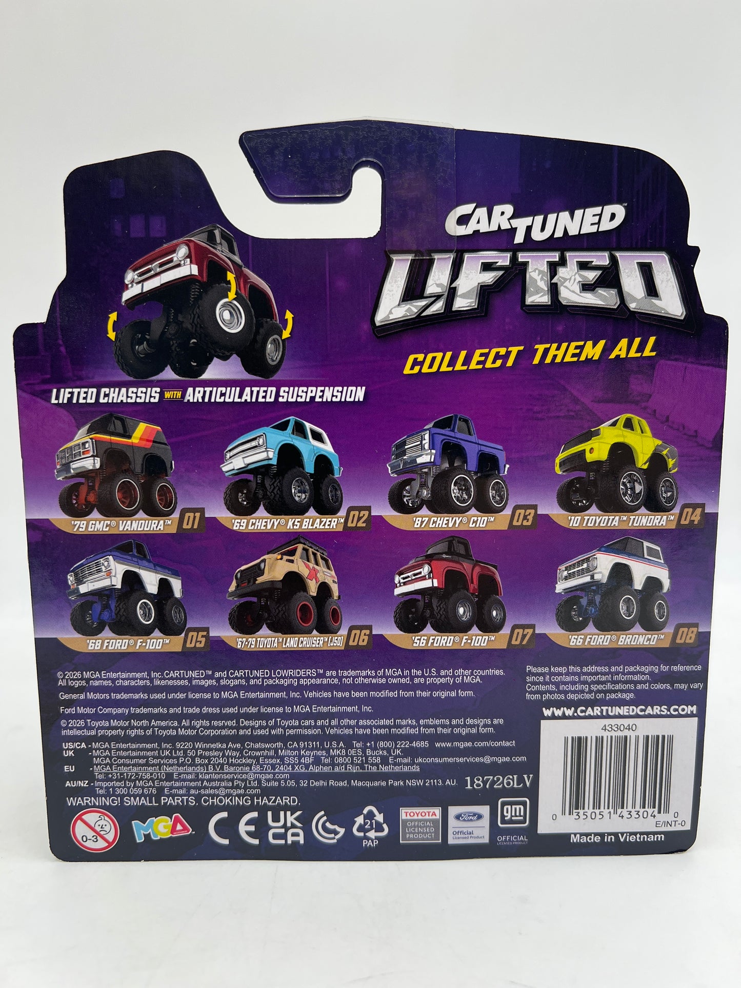 MGA Car Tuned Target Exclusive Lifted Series 1 #7 56 Ford F-100 Red/Black