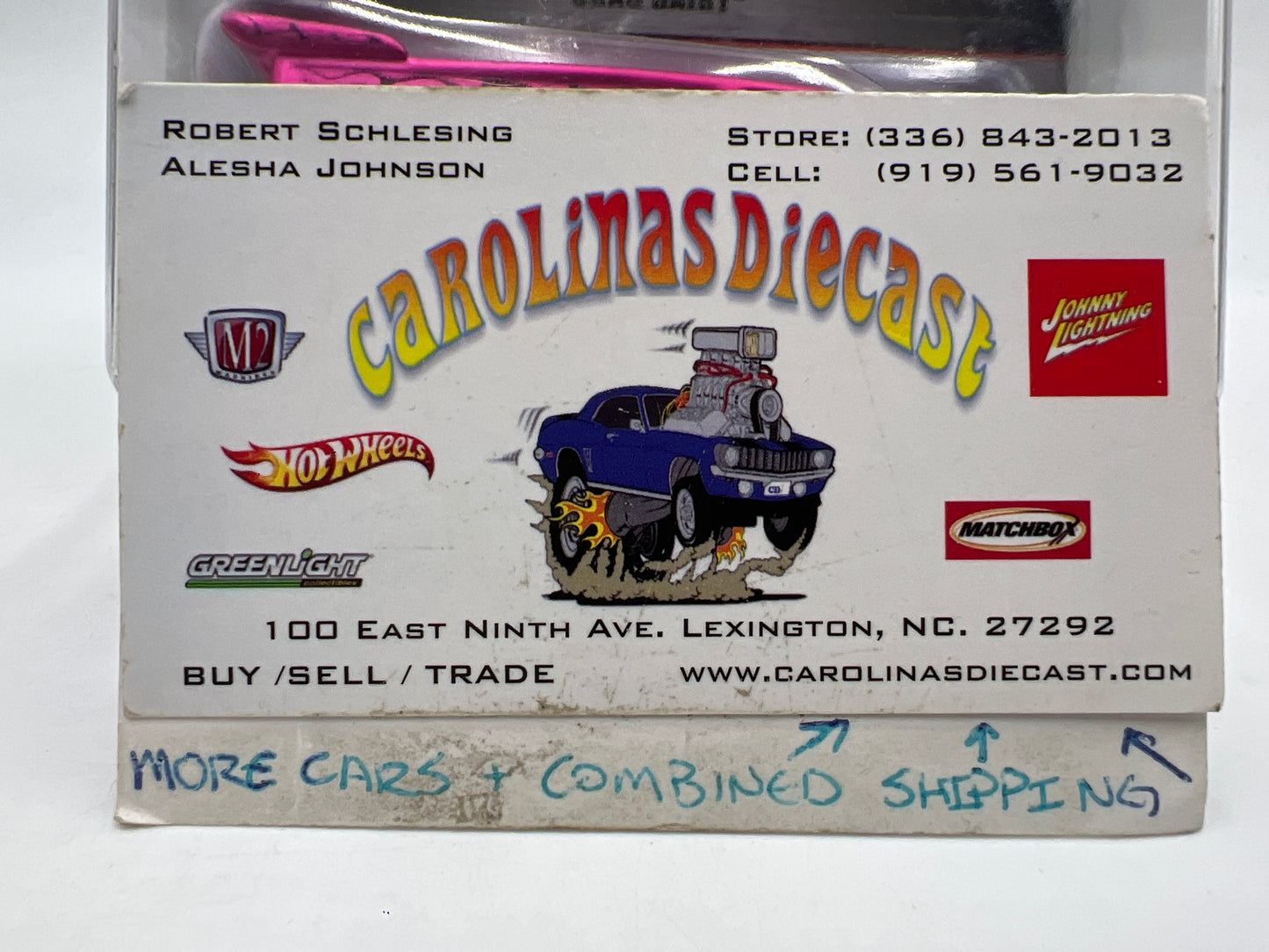 2015 Hot Wheels 15th Annual Collectors Nationals KY #2217/3600 Drag Dairy Pink W/Protector