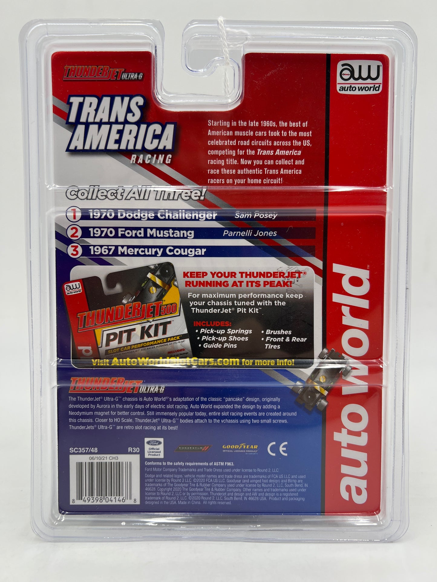 Auto World Thunderjet Ultra G #3 1967 Mercury Cougar Electric Slot Car Black