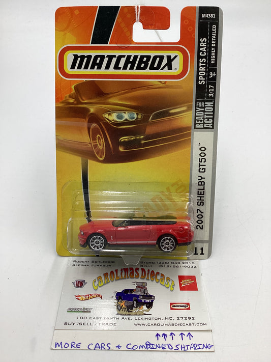 Matchbox #11 Sports Cars 2007 Shelby GT500 Red 19F