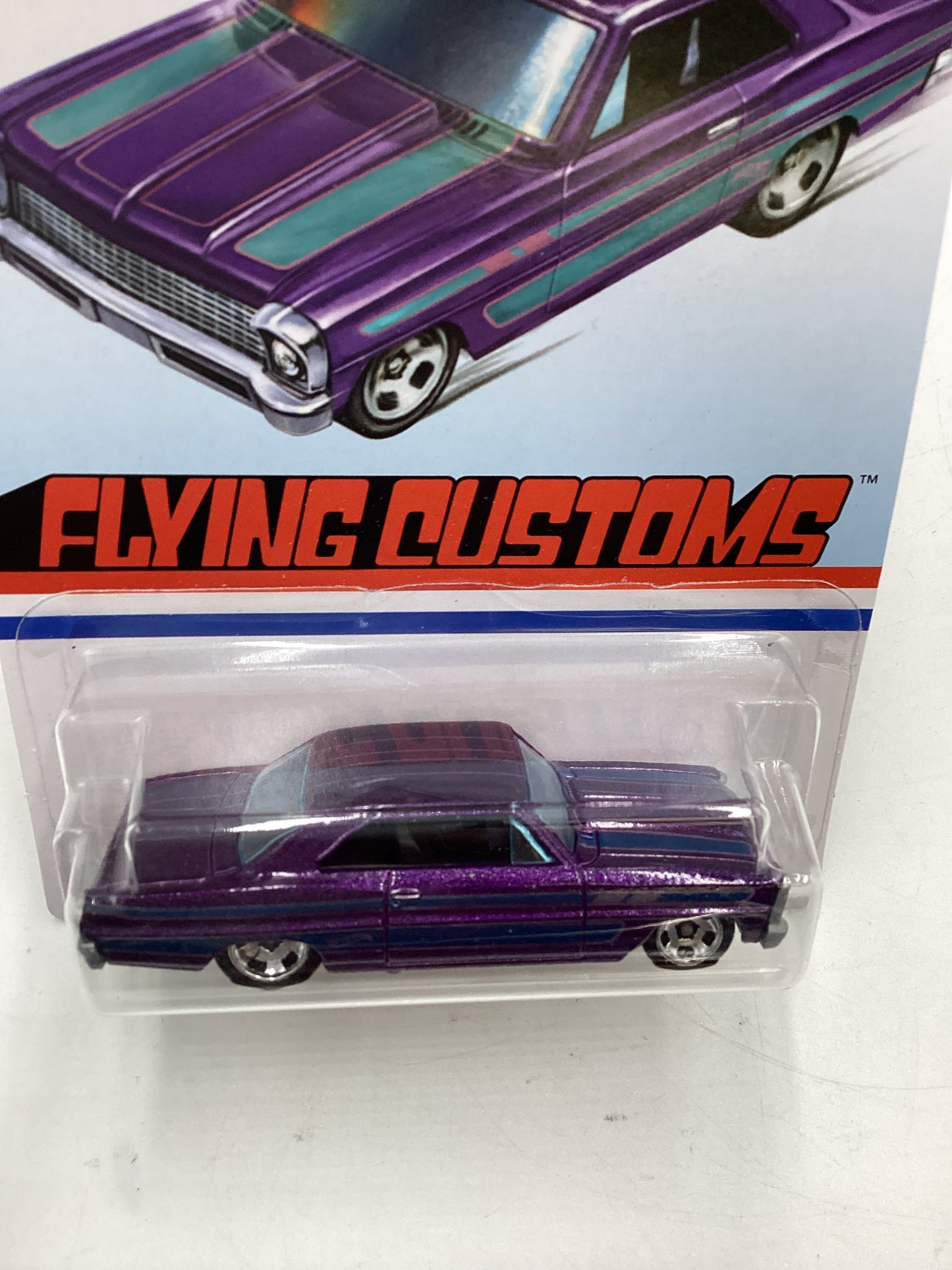 Hot Wheels Target Exclusive Flying Customs 66 Chevy Nova Purple 153H