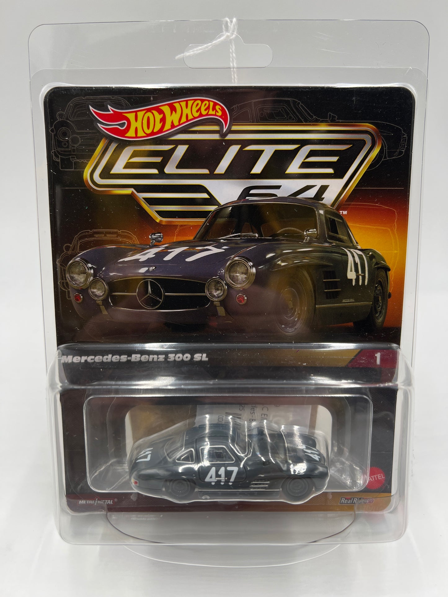 Hot Wheels RLC Elite 64 #1 Mercedes-Benz 300 SL Gray W/Protector