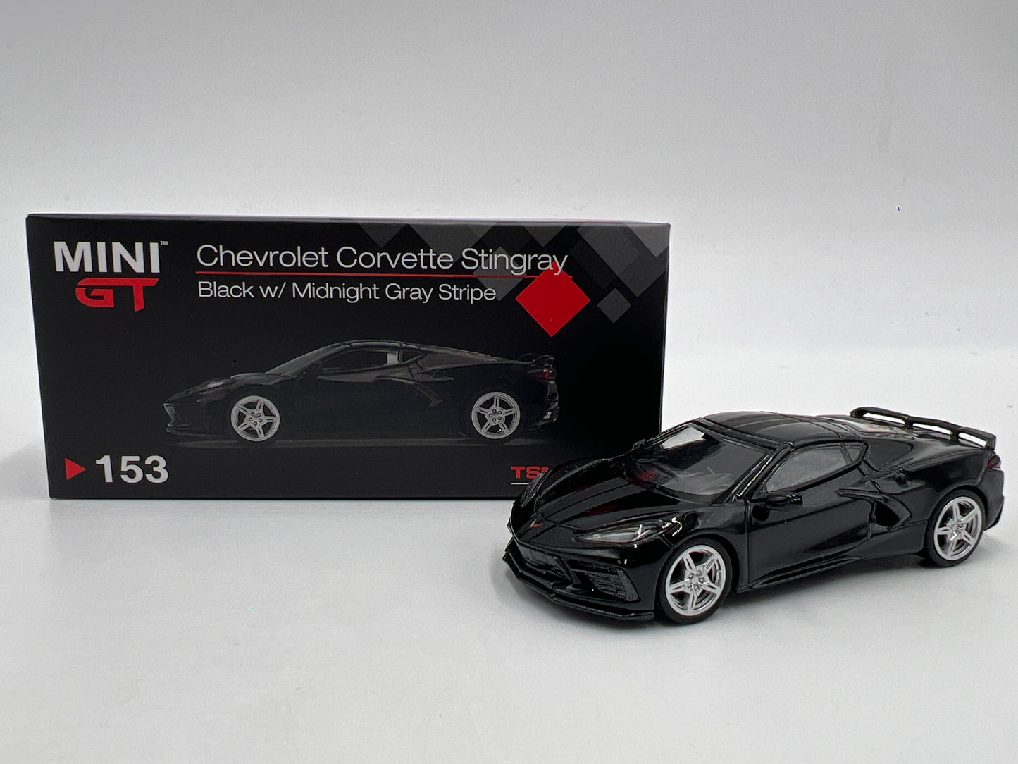 Mini GT MiJo USA Exclusive #153 Chevrolet Corvette Stingray Black