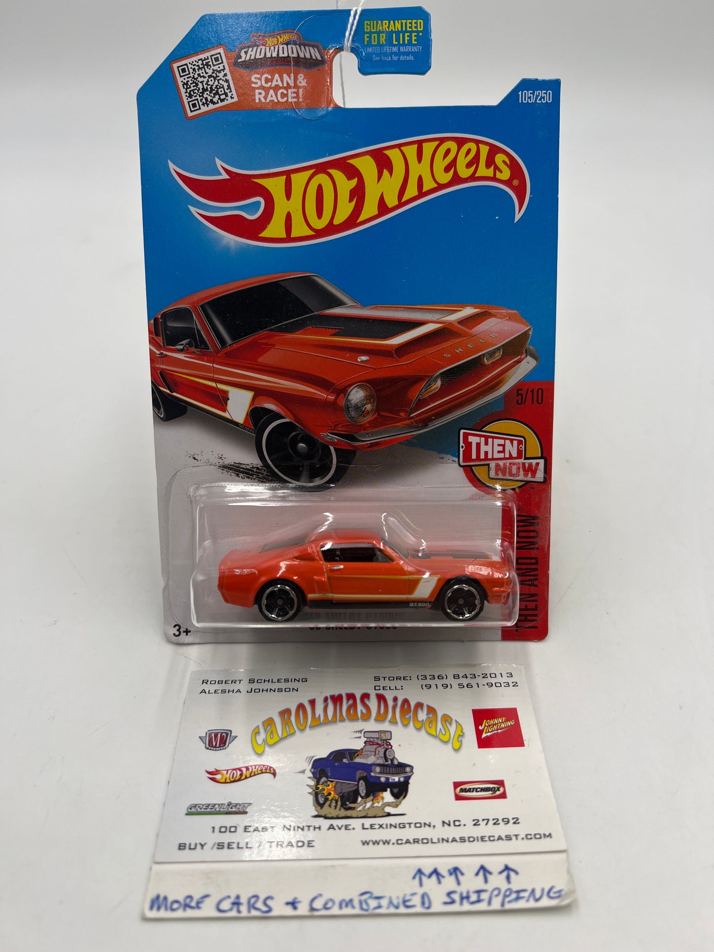2016 Hot Wheels Then and Now #105 68 Shelby GT500 Orange 30G