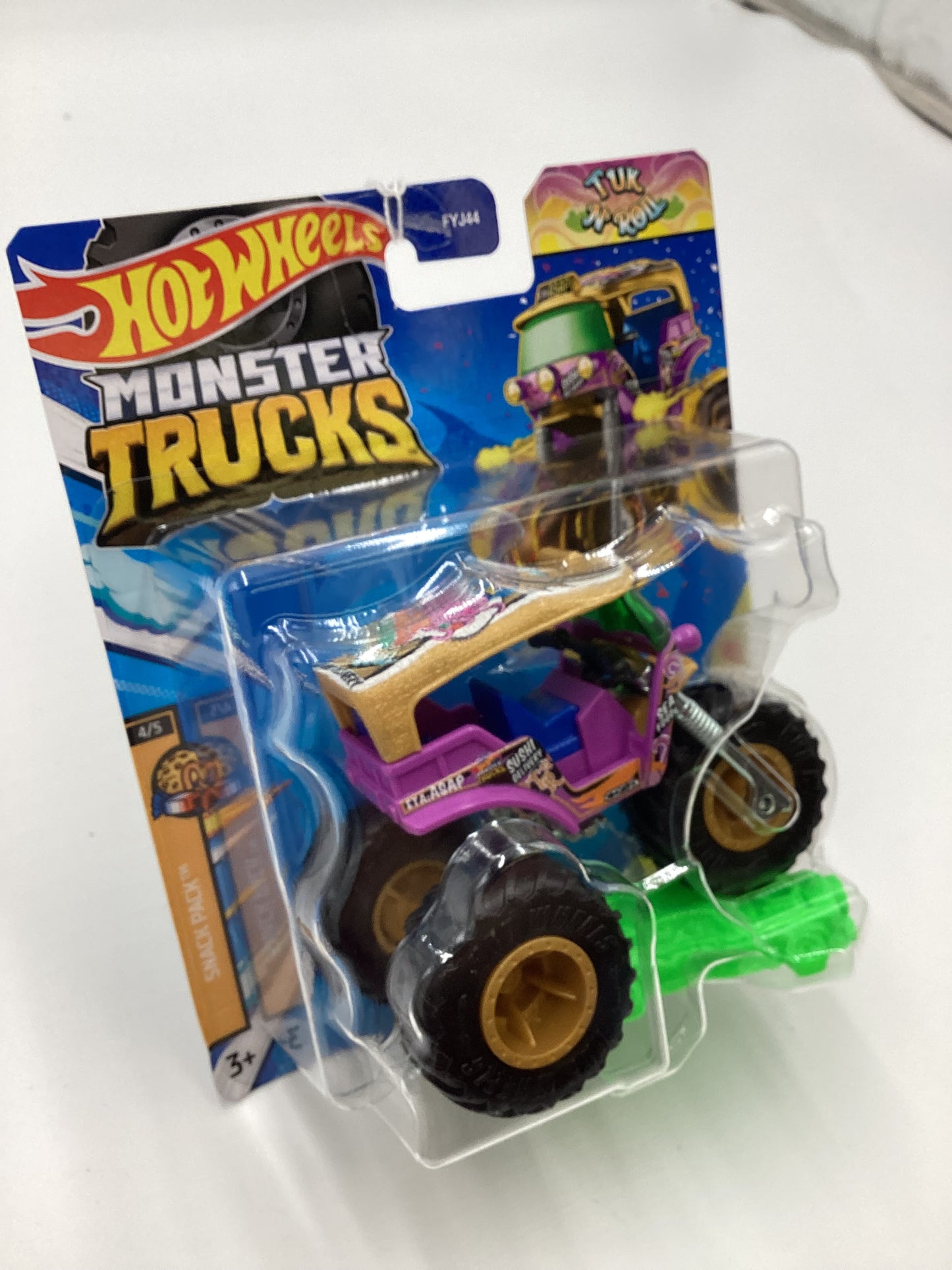 2024 Hot wheels Monster Trucks Snack Pack #4 Tuk N Roll Purple 130G