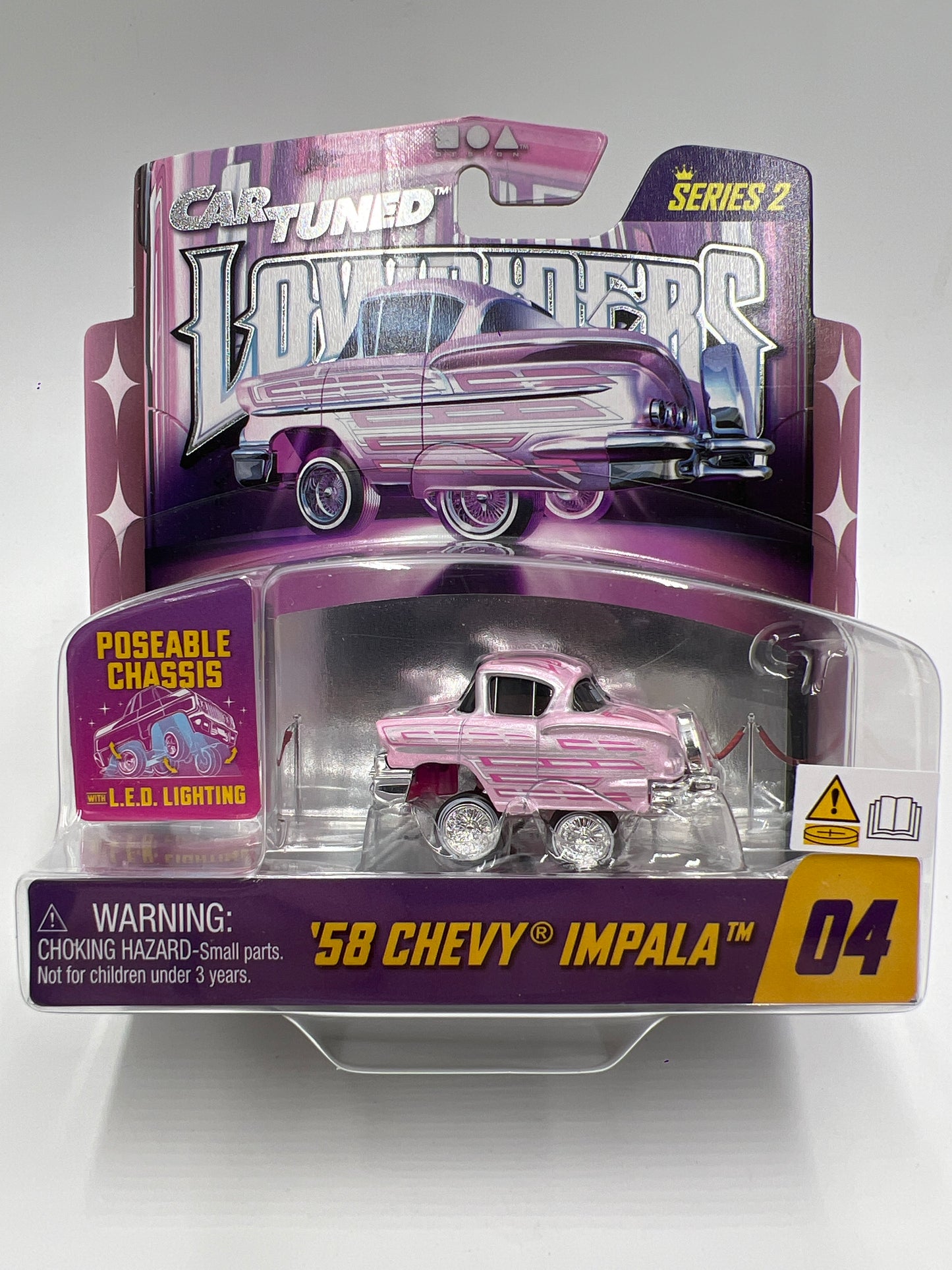 MGA Car Tuned Series 2 Show Glow Lowriders #4 58 Chevy Impala