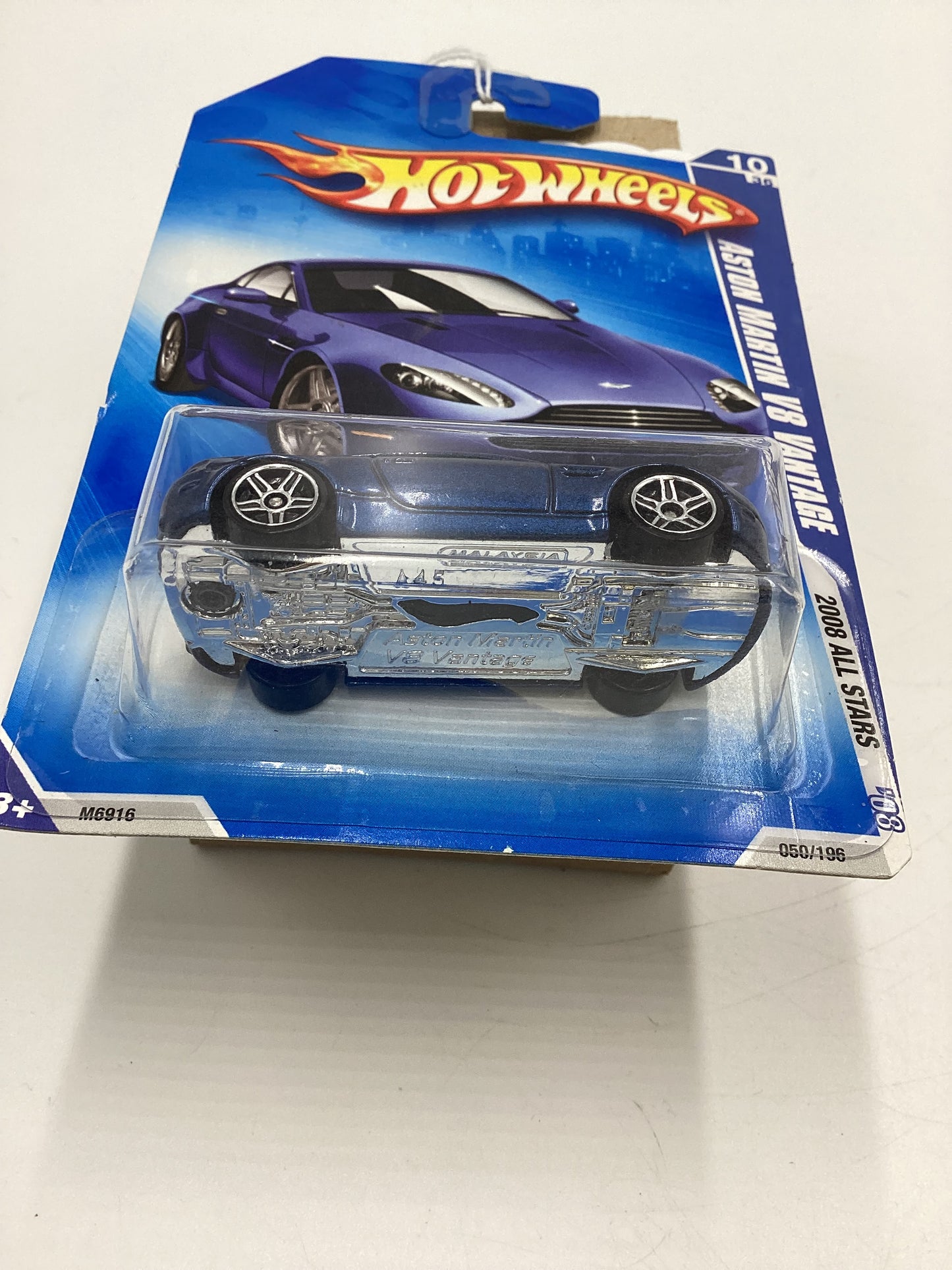 2008 Hot Wheels All Stars #55 Aston Martin V8 Vantage Blue 105A