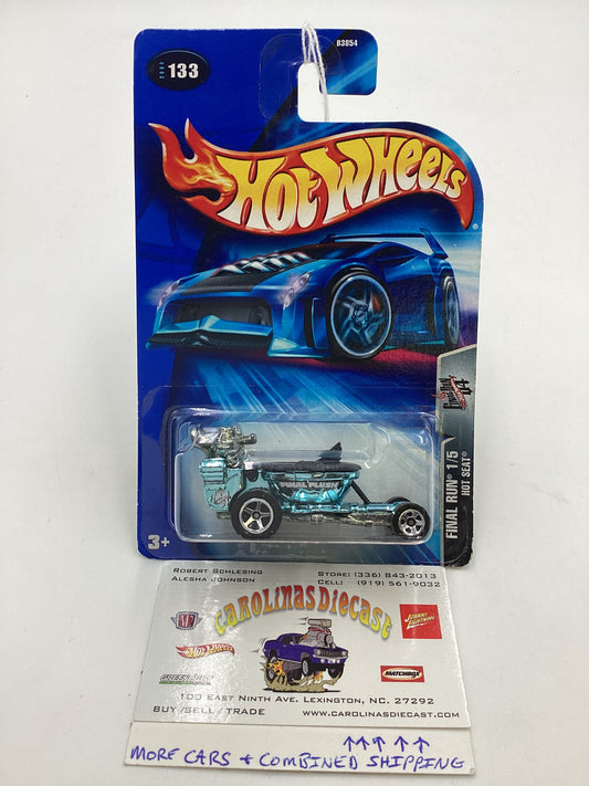 2004 Hot Wheels First Editions #133 Hot Seat Blue Chrome 116B