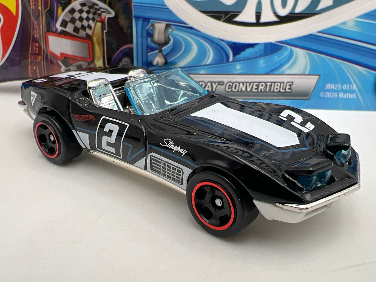 2027 Hot Wheels Mystery Models Series 1 #2 CHASE 72 Corvette Stingray Convertible Black