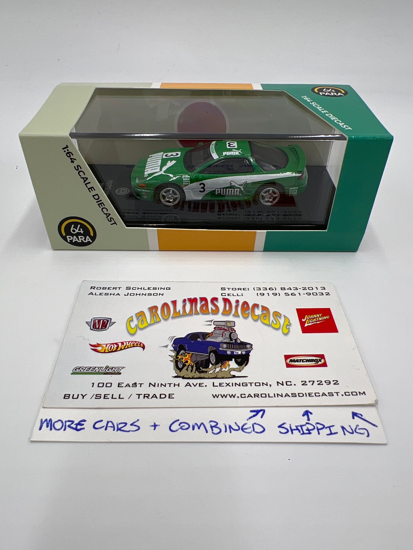 Para64 1:64 Scale Diecast Mitsubishi Motors Mitsubishi 3000GT GTO Green Puma