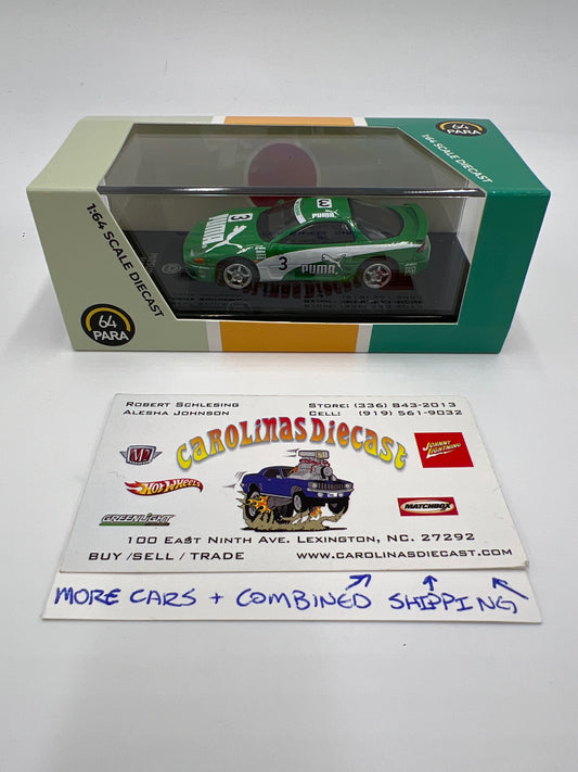 Para64 1:64 Scale Diecast Mitsubishi Motors Mitsubishi 3000GT GTO Green Puma