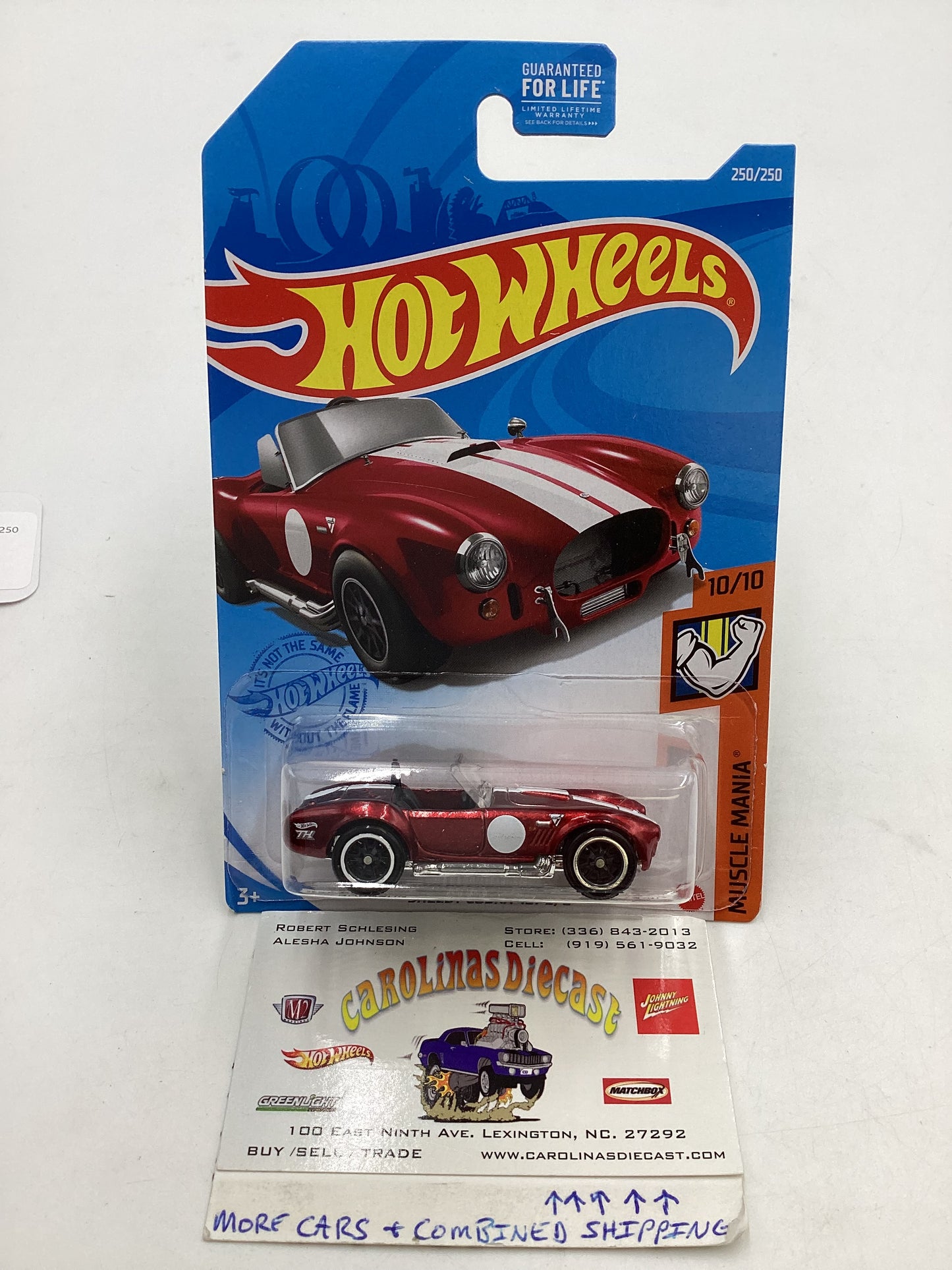 2021 Hot wheels Super treasure hunt Shelby Cobra 427 S/C Red W/Protector