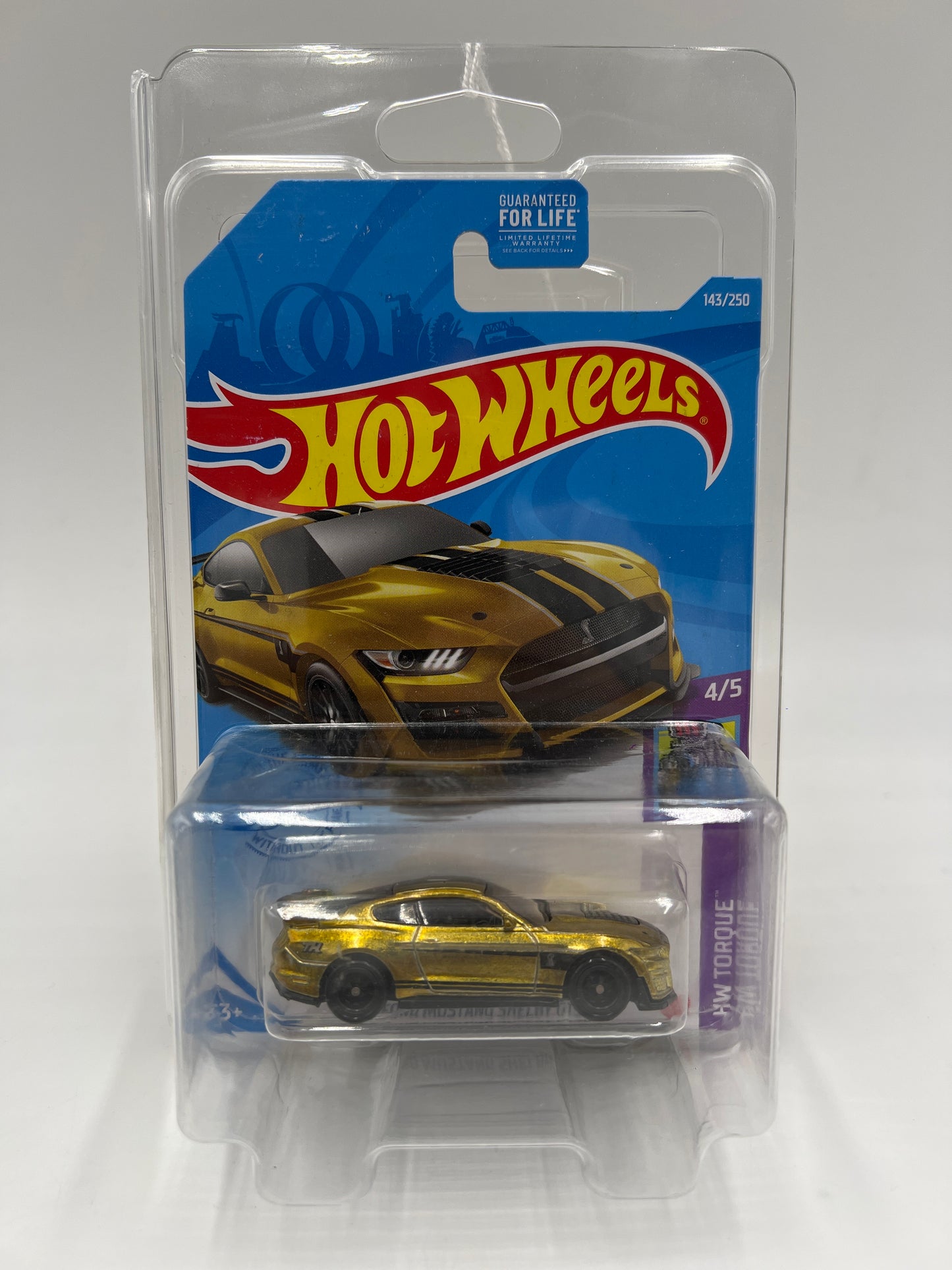 2021 Hot Wheels Super Treasure Hunt #143 2020 Ford Mustang Shelby GT500 Gold W/Protector