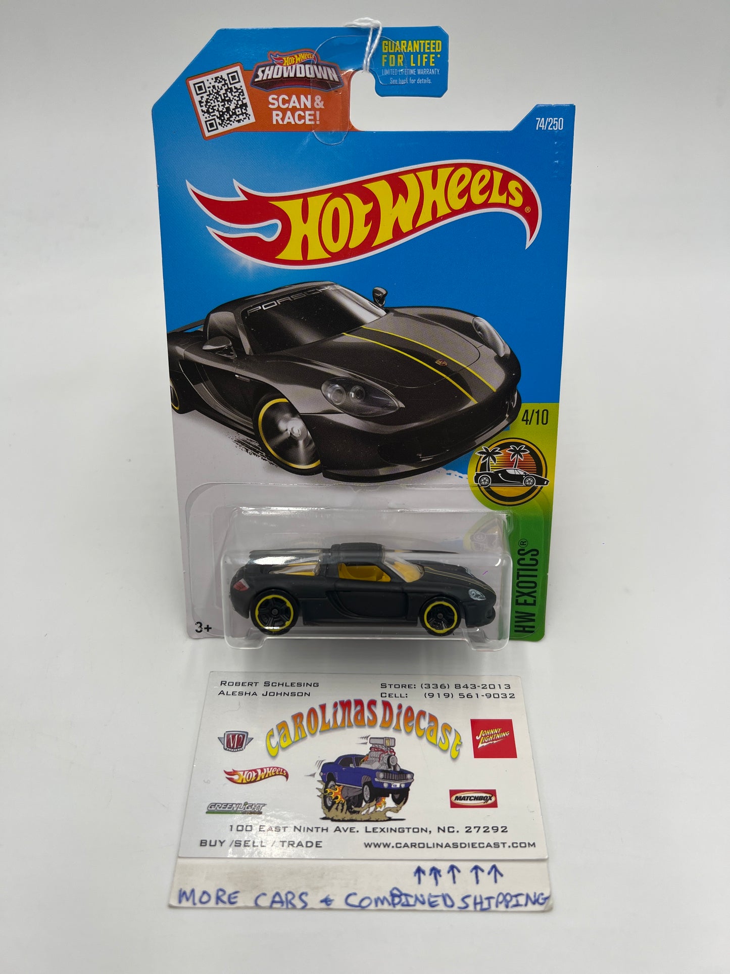 2016 Hot Wheels Exotics #74 Porsche Carrera GT Matte Black