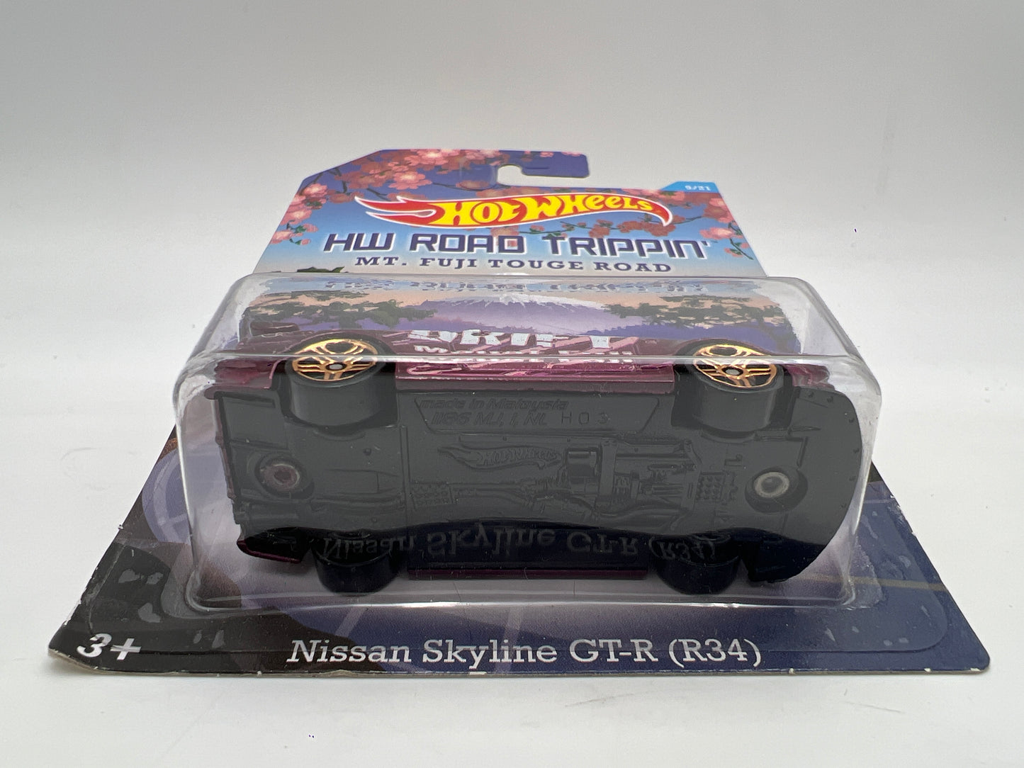 Hot Wheels HW Road Trippin #9 Nissan Skyline GT-R R34 W/Protector
