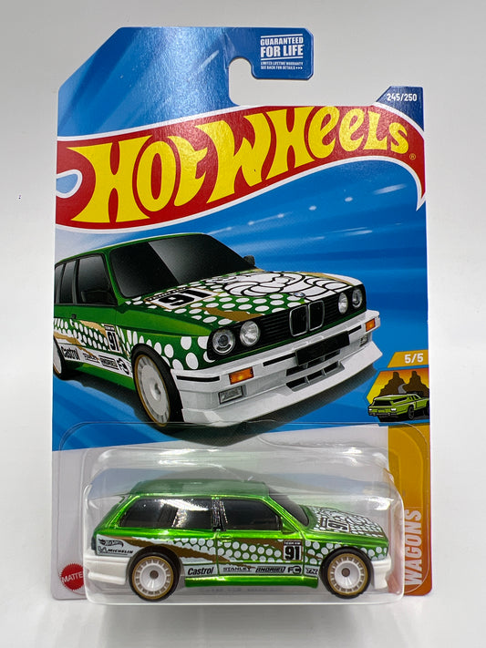 2025 Hot Wheels Super Treasure Hunt #245 BMW M3 Wagon Green W/Protector J Hook Crease