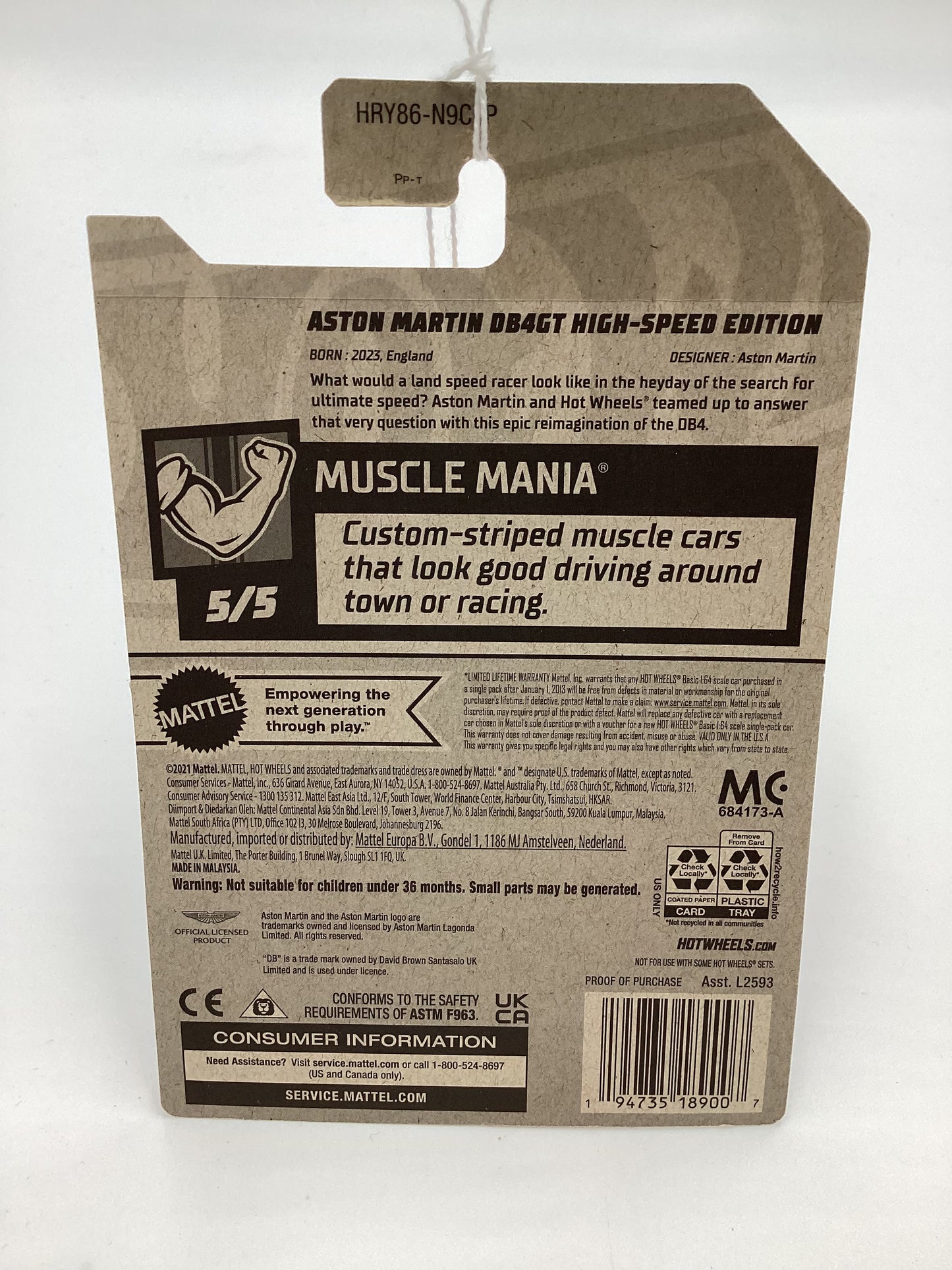 2024 Hot Wheels #219 Aston Martin DB4GT High-Speed Edition 105B