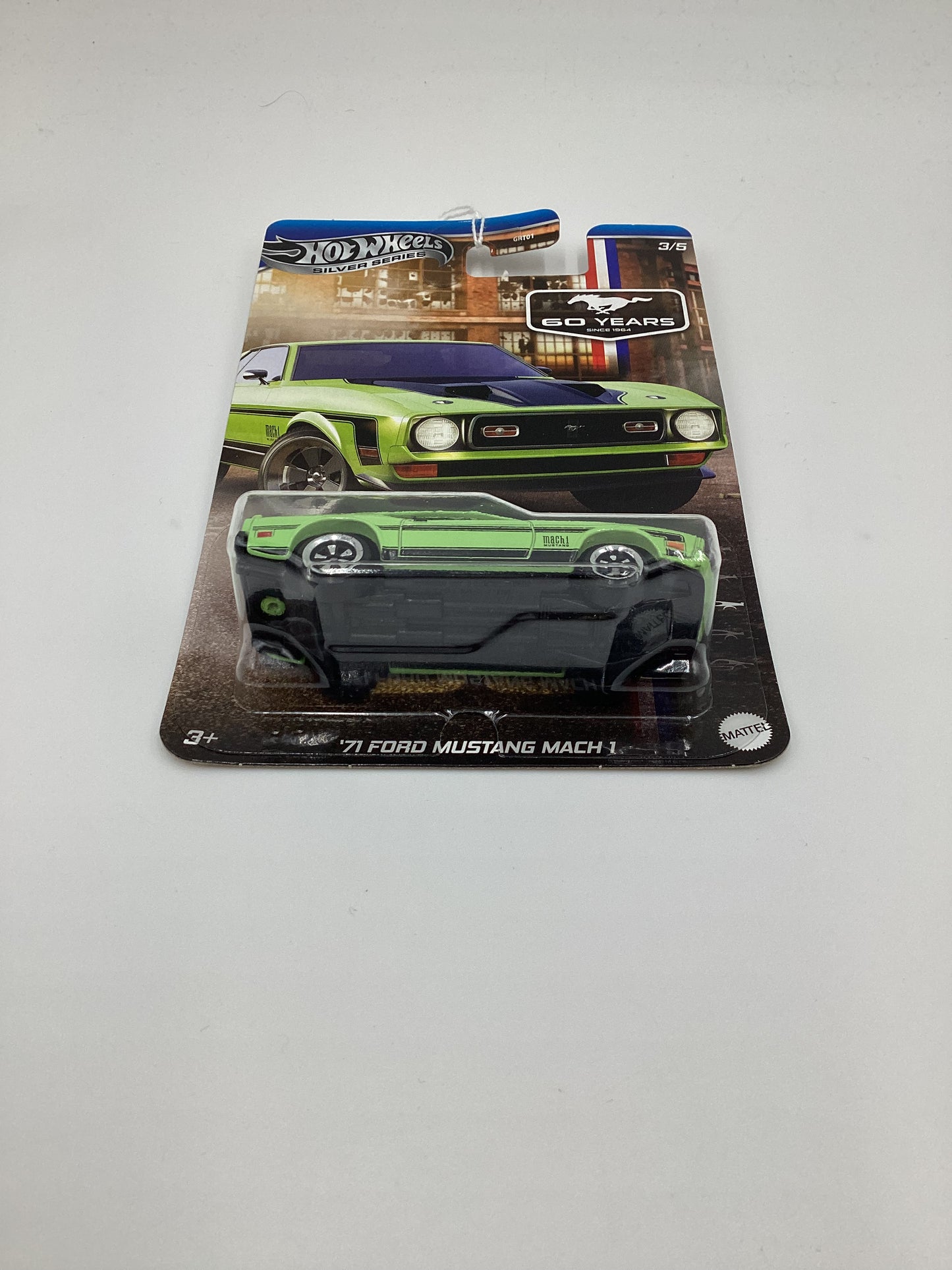 2024 Hot Wheels Silver Series 60 Years Mustang #3 71 Ford Mustang Mach 1 Green 151C