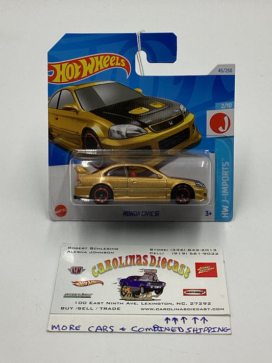 2024 Hot Wheels #45 Honda Civic Si gold short card 77F