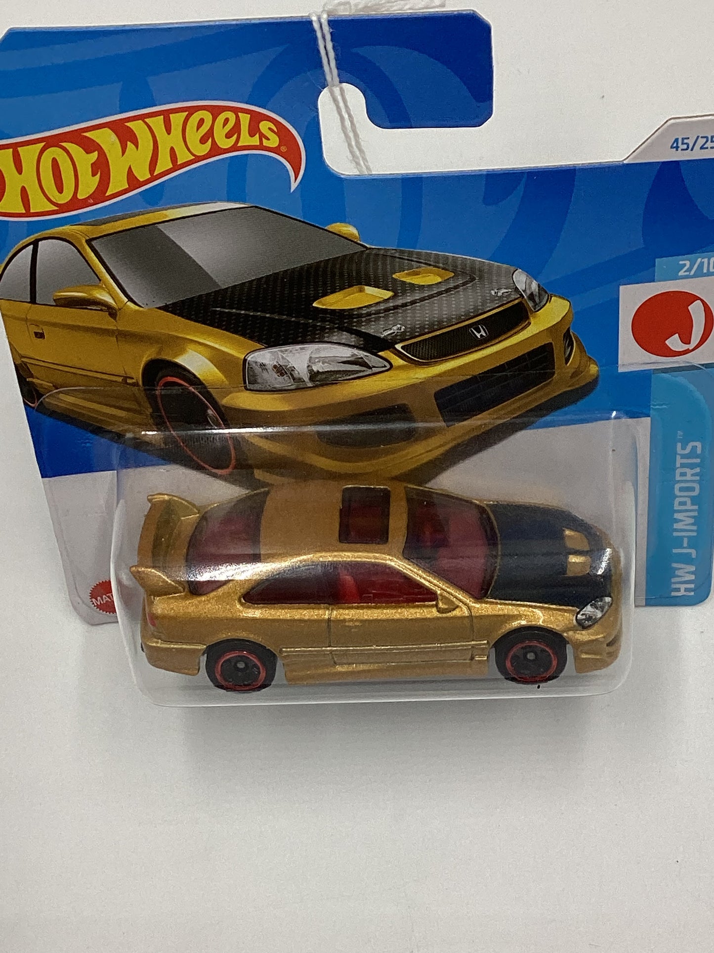 2024 Hot Wheels #45 Honda Civic Si gold short card 77F