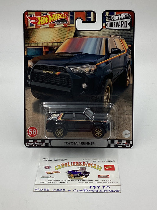 Hot Wheels Premium Boulevard #58 Toyota 4Runner Dark Green W/Protector