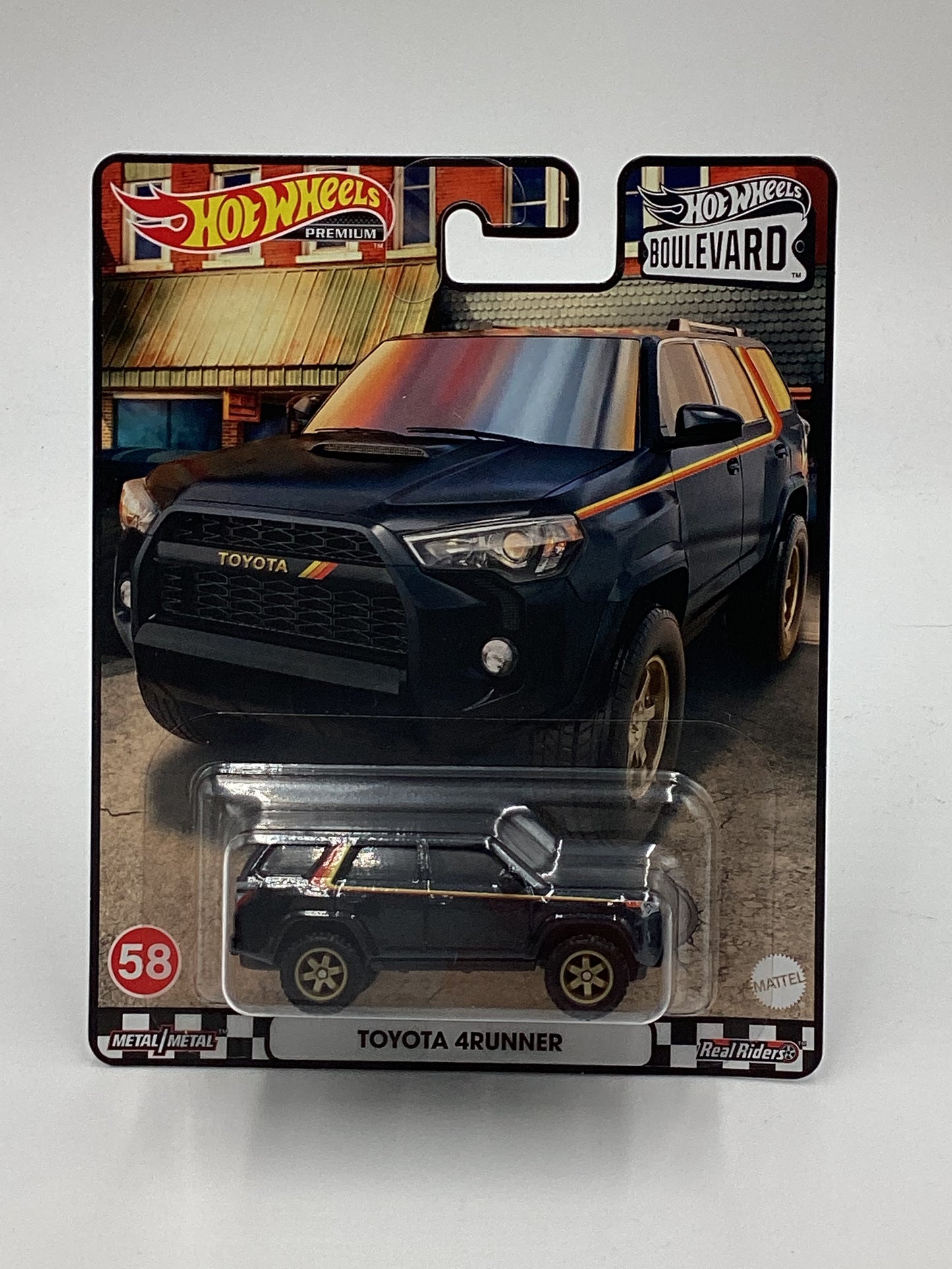 Hot Wheels Premium Boulevard #58 Toyota 4Runner Dark Green W/Protector