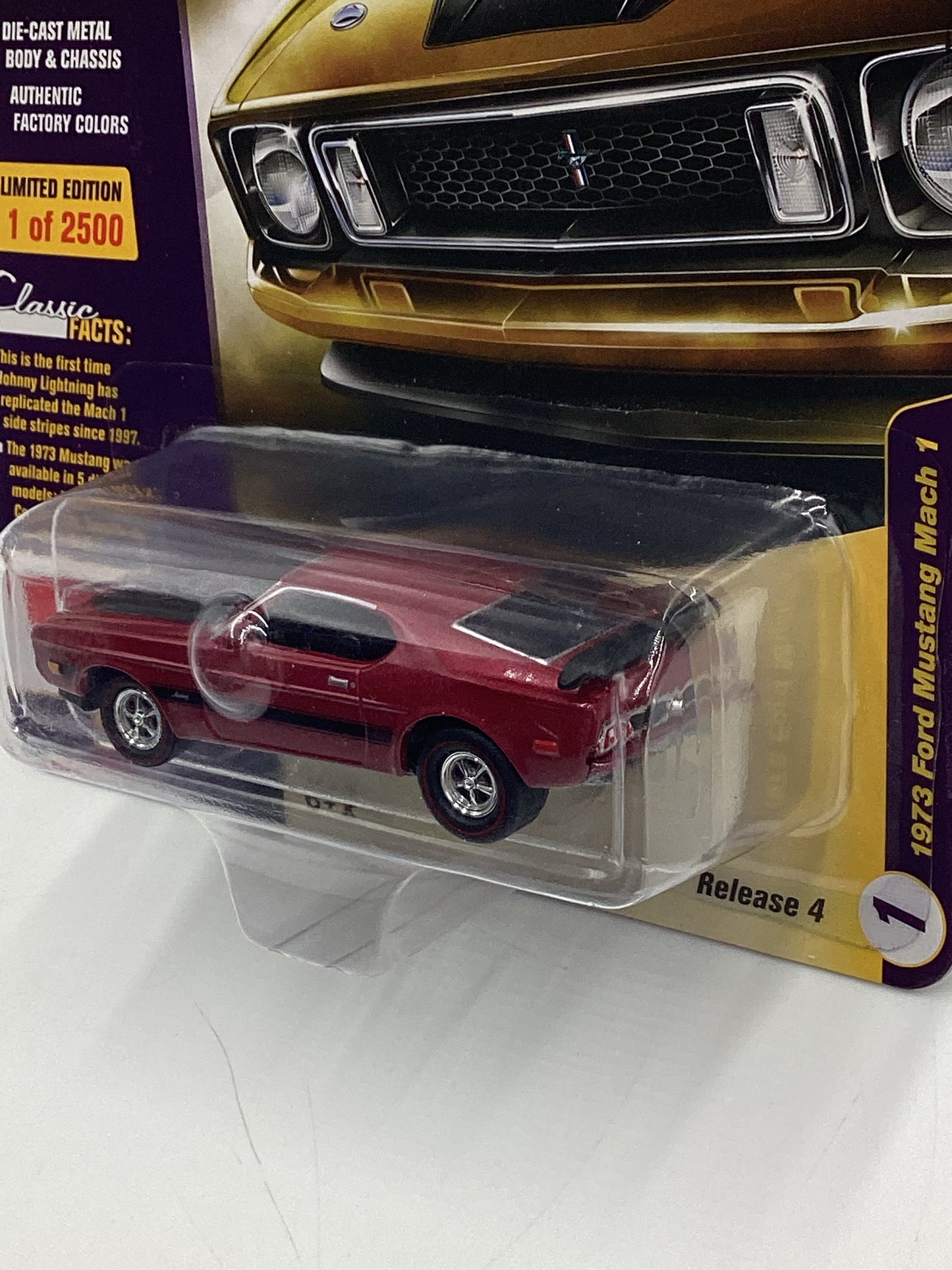 Johnny Lightning Classic Gold Collection Release 4 Version A 1973 Ford Mustang Mach 1 1 of 2500