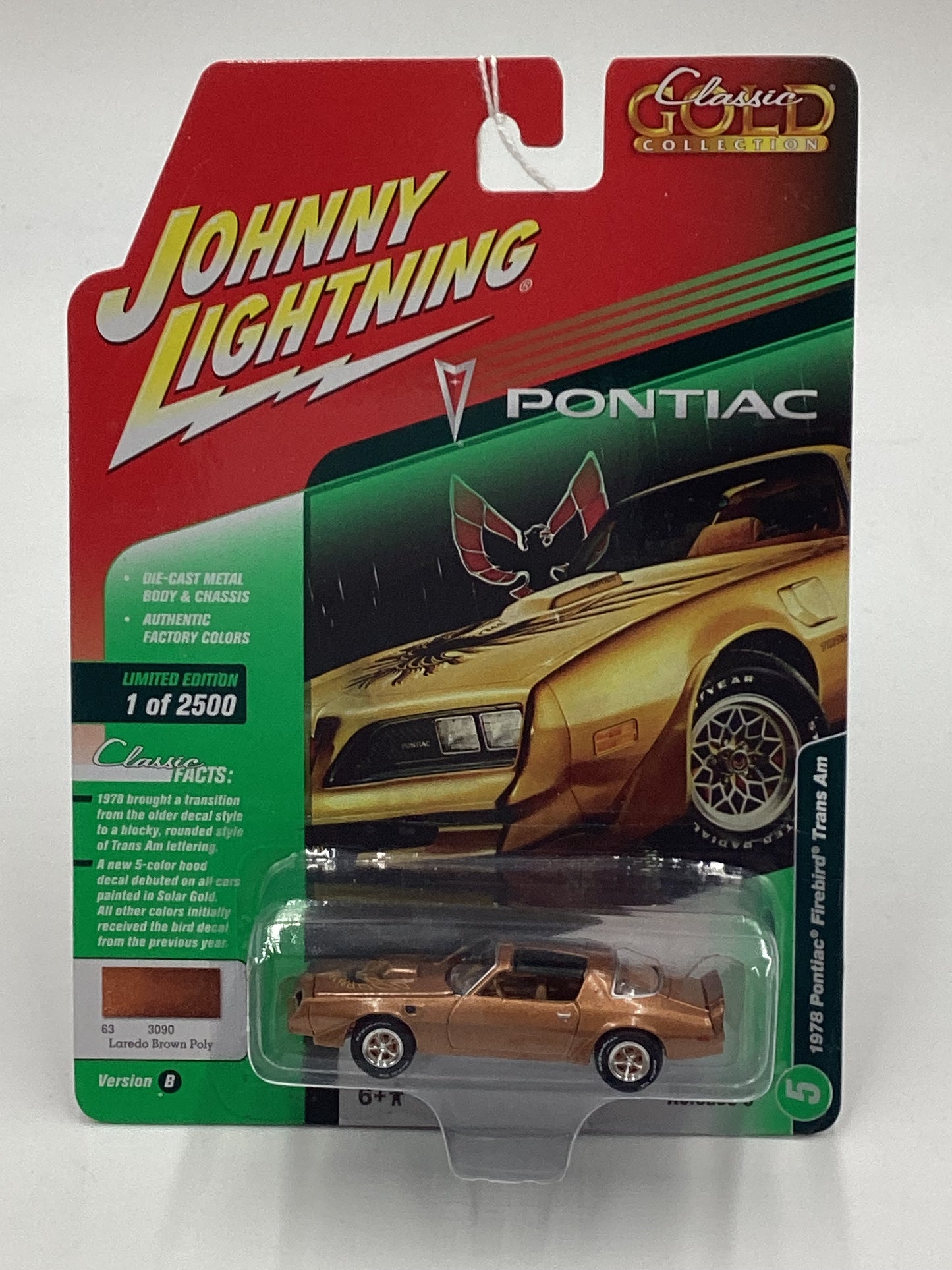 Johnny Lightning Classic Gold Collection Release 3 Version B 1978 Pontiac Firebird Trans Am 1 of 2500