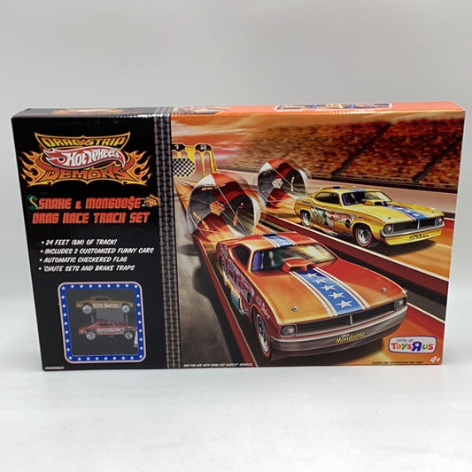 Drag Strip Demons Snake & Mongoose Drag race set Toys R Us exclusive New Sealed!