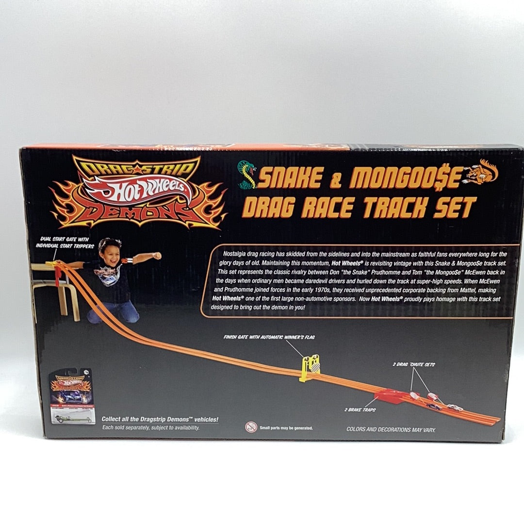 Drag Strip Demons Snake & Mongoose Drag race set Toys R Us exclusive New Sealed!