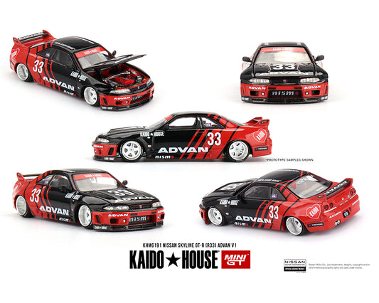 PREORDER Kaido House x Mini GT 1:64 Nissan Skyline GT-R R33 Kaido Works ADVAN #191