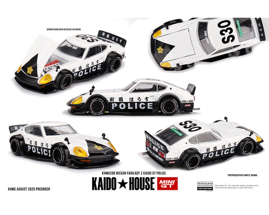 PREORDER Kaido House x Mini GT 1:64 Nissan Fairlady Z Kaido GT Police #208