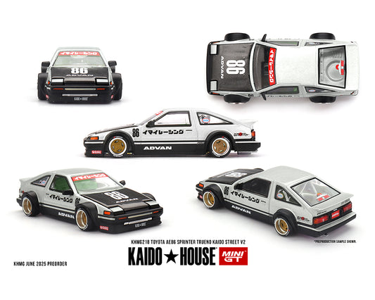 PREORDER Kaido House x Mini GT 1:64Toyota AE86 Sprinter Trueno Kaido Street V2- White #218