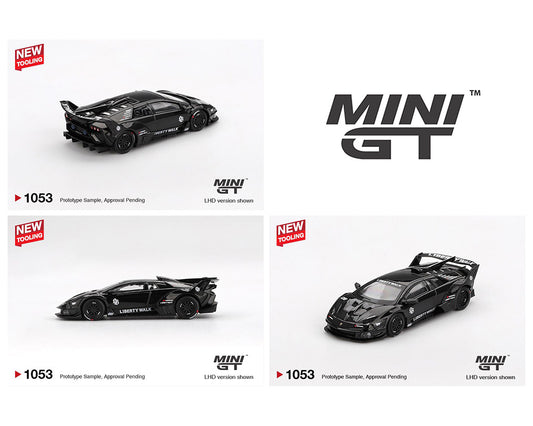 (Preorder) Mini GT 1:64 #1053 Lamborghini LB-Silhouette WORKS MURCIELAGO GT- Evo Black- Mijo Exclusives MGT01053