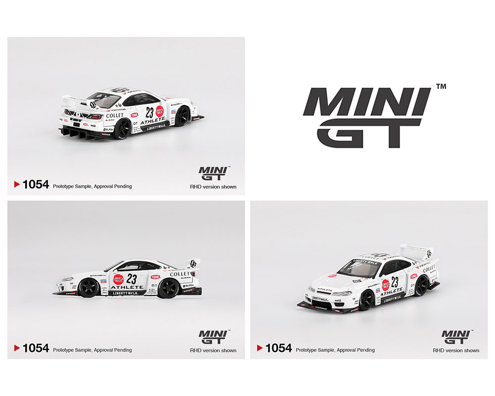 (Preorder) Mini GT 1:64 #1054 Nissan LB-Super Silhouette S15 SILVIA ATHLETE – White mgt01054