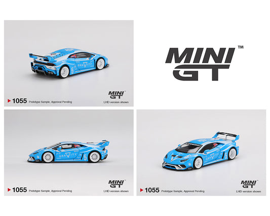 (Preorder) Mini GT 1:64 #1055 LB★WORKS Lamborghini Huracán GT GRAVITY – Blue MGT01055