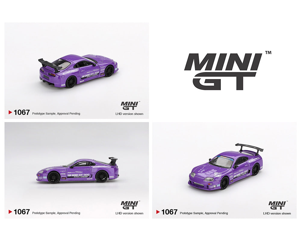 (Preorder) Mini GT 1:64 #1067 Toyota Supra (A80) Top Secret GT-300 Top Secret Purple – Mijo Exclusives MGT01067