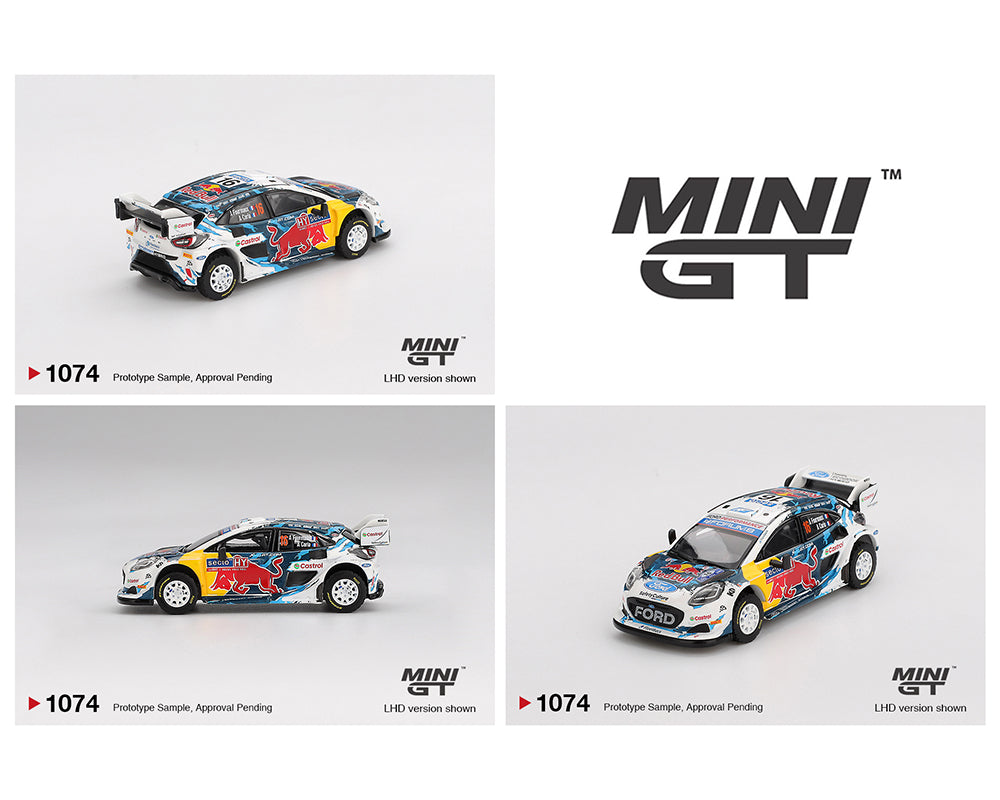 (Preorder) Mini GT 1:64 #1074 Ford Puma Rally1 #16 M-Sport Ford WRT 2024 Rally Finland 3rd Place – White – Mijo Exclusives MGT01074