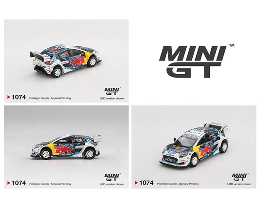 (Preorder) Mini GT 1:64 #1074 Ford Puma Rally1 #16 M-Sport Ford WRT 2024 Rally Finland 3rd Place – White – Mijo Exclusives MGT01074