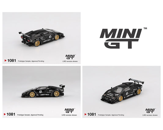 (Preorder) Mini GT 1:64 #1081 Lamborghini Countach LB-WORKS – Black – Mijo Exclusives MGT01081
