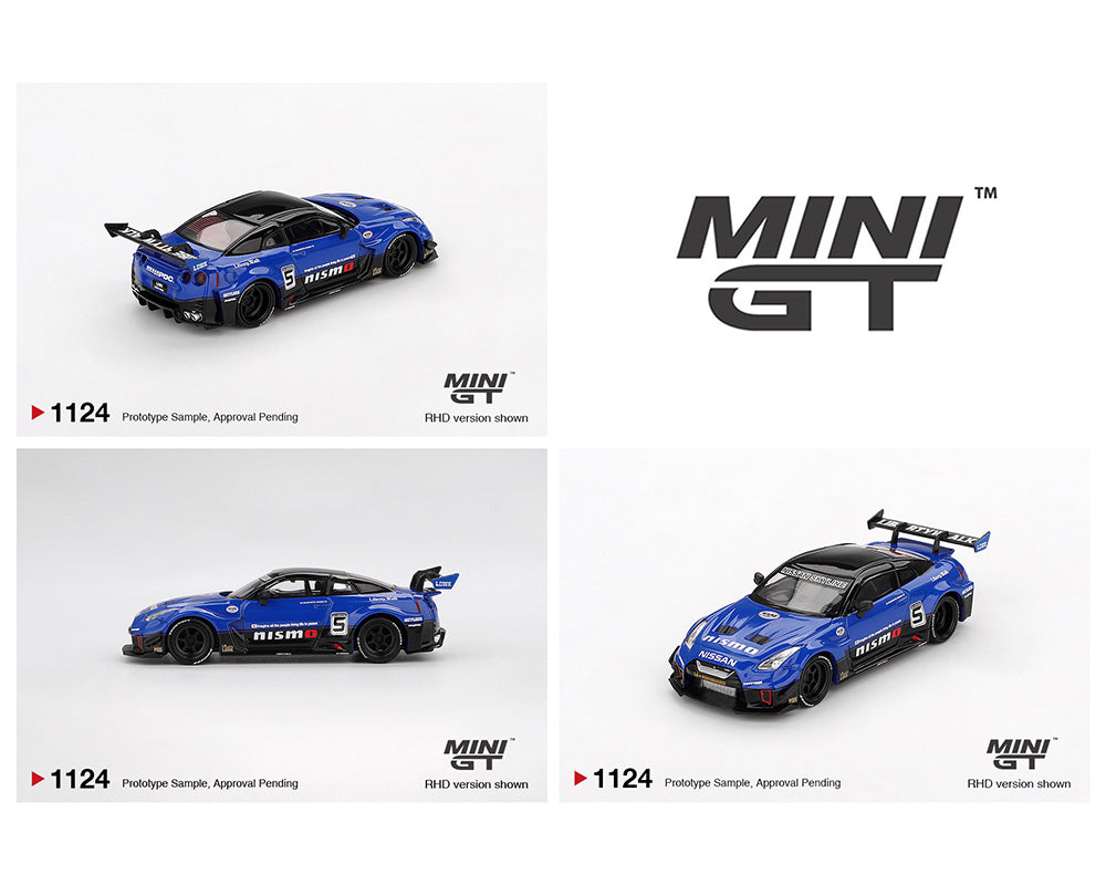 (Preorder) Mini GT 1:64 #1124 LB-Silhouette WORKS GT NISSAN 35GT-RR Ver.2 – Blue- Mijo Exclusives MGT01124
