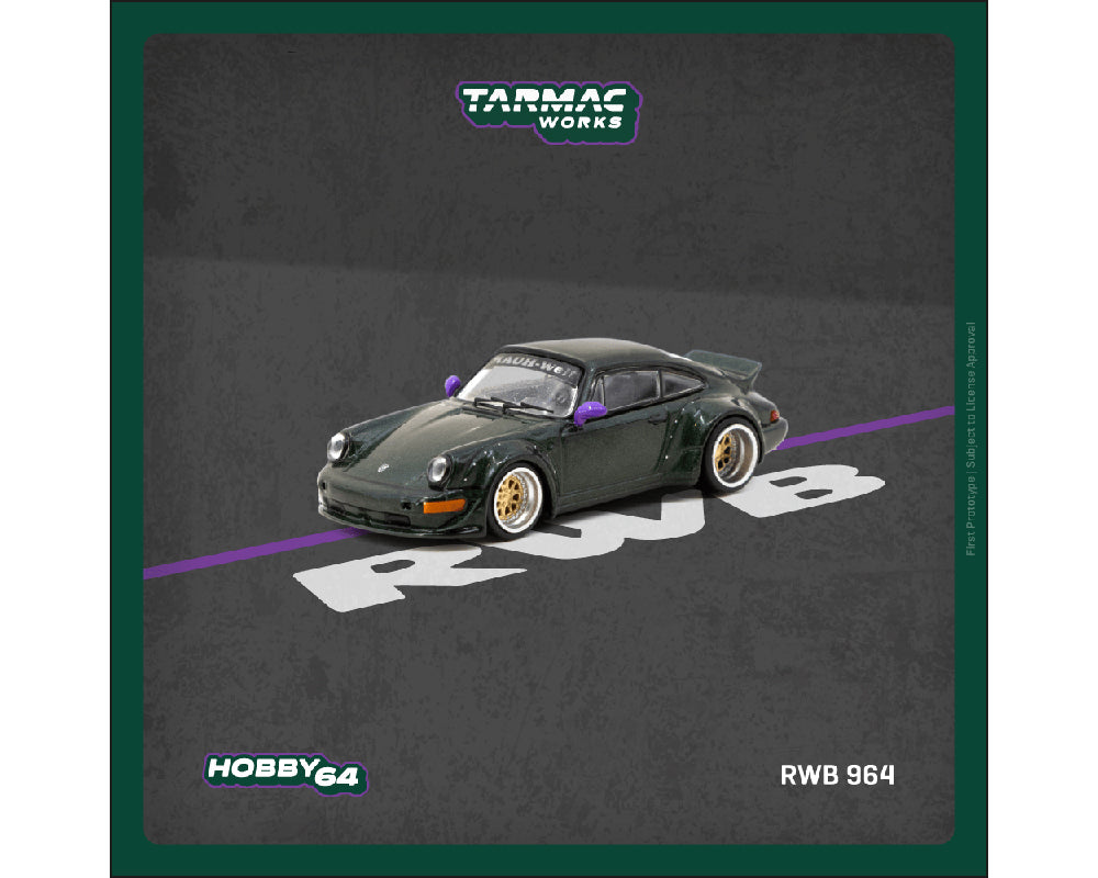 (Preorder) Tarmac Works 1:64 #037 RWB 964 – Green – Hobby64
